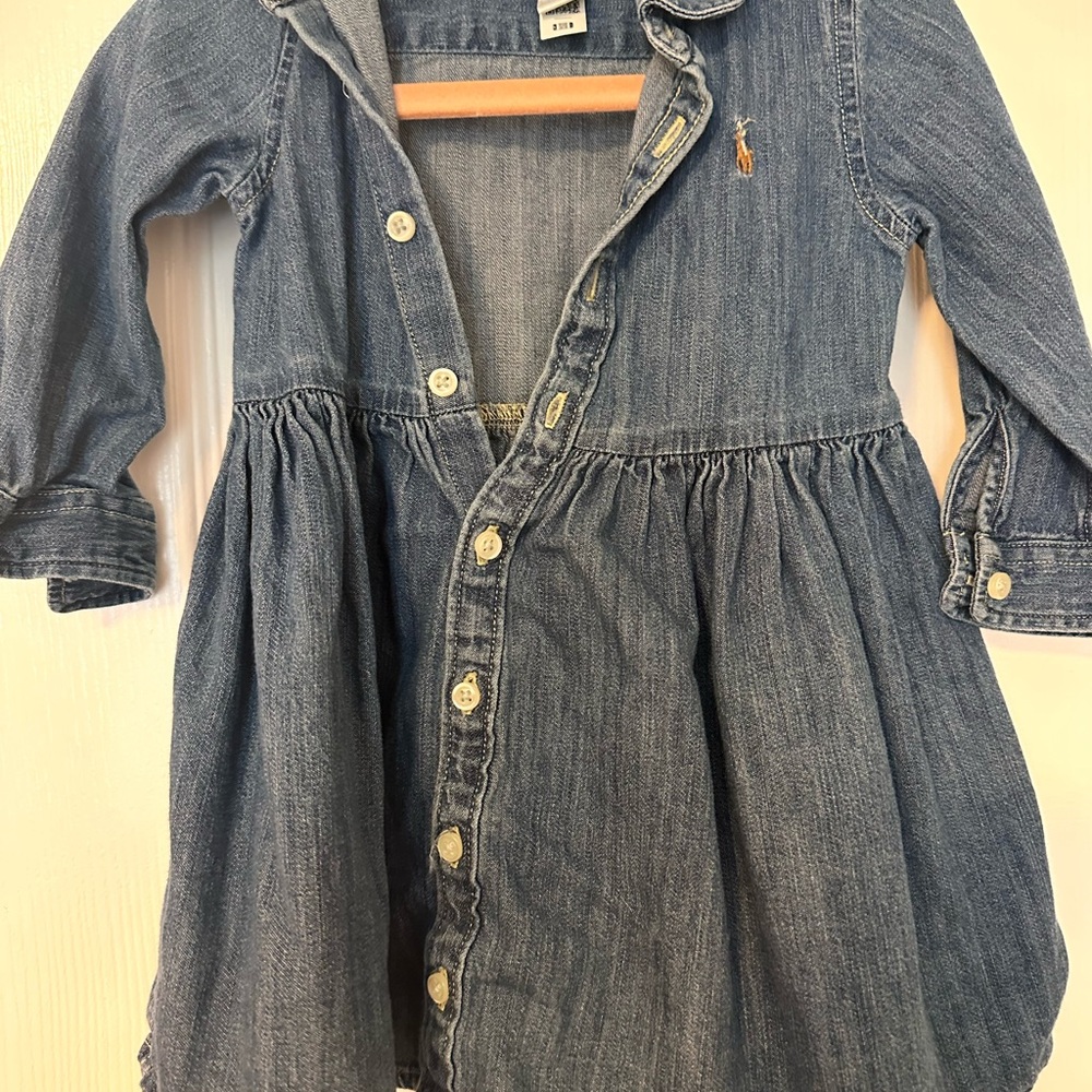 Ralph Lauren Indigo Denim Button-Front Dress